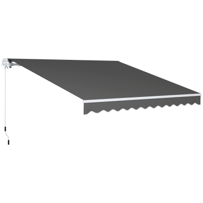 Outsunny 3x2.5m Retractable Awning Dark Grey