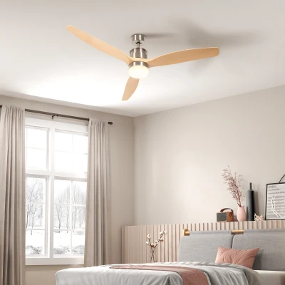 HOMCOM Ventilatore da Soffitto con Luce LED a 6 Velocità e Timer