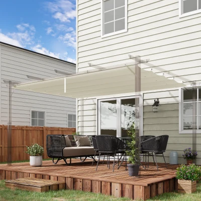 Outsunny Tetto di Ricambio per Pergola da Giardino da 3x4m Crema