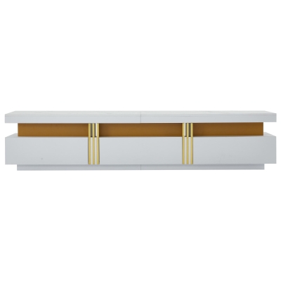 Luxury TV Stand with 3 Drawers, White