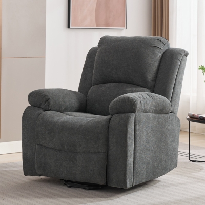 Power Massage Lift Recliner Chair with Heat and Vibration for Elderly, Grey