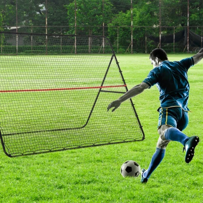 SPORTNOW Filet Rebond Football Pliable Angle Réglable Noir