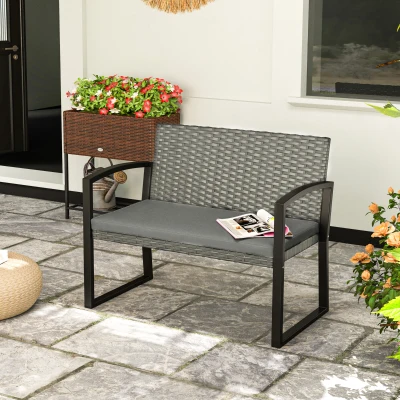 Garden Bench 103W x 58D x 78Hcm Dark Grey