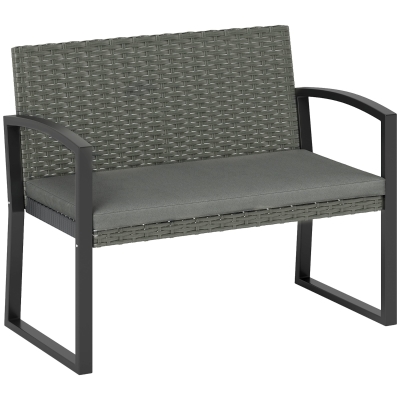 Garden Bench 103W x 58D x 78Hcm Dark Grey