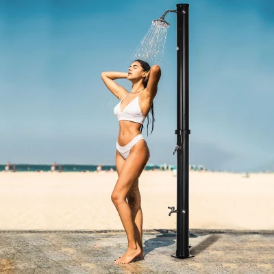 Outsunny Doccia Solare da 20L con Rubinetto Inferiore Nero