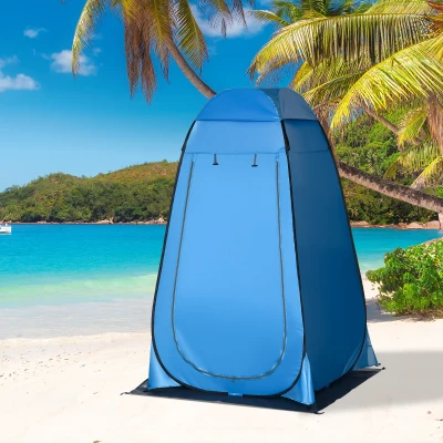 Outsunny Tenda Doccia da Campeggio con Borsa di Trasporto Blu