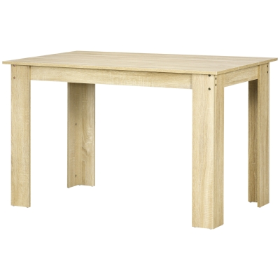 HOMCOM Table à Manger Bois Moderne 120x69cm 4-6 Pers Chêne