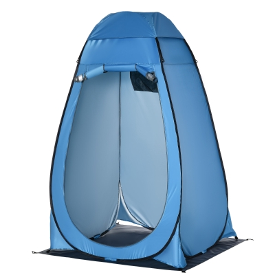 Outsunny Tenda Doccia da Campeggio con Borsa di Trasporto Blu