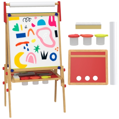 kids easel 61W x 47D x 113Hcm Natural wood finish