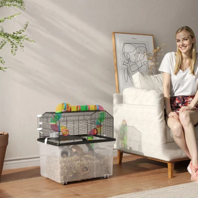 hamster cage 58L x 43W x 57Hcm Multicoloured