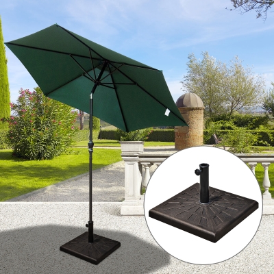 Outsunny Base per ombrellone 47cm x 47cm x 32cm bronzo
