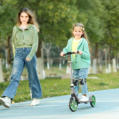 AIYAPLAY Trottinette Pliable 2 Roues 6-12 ans Vert