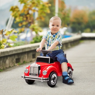 AIYAPLAY Correpasillos Infantil con Almacenaje Volante Sistema Anti-Vuelco y Diseño Seguro y Divertido 77,5x41,5x45 cm Rojo