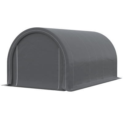 Outsunny Wasserdichtes Carport-Garage UV-Schutz UPF 30 + Seitenwände abnehmbar 5 x 3 m Grau
