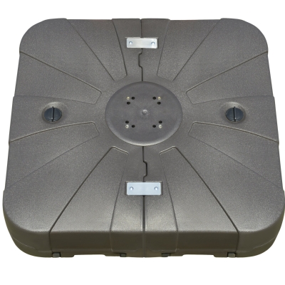 Outsunny Sonnenschirmständer für freischwingende Sonnenschirme, Abmessungen 88L x 88B x 19H cm HDPE Kaffee