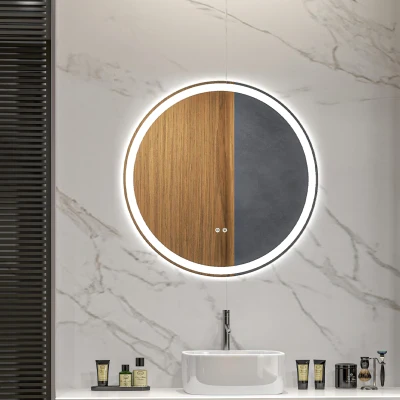 Kleankin LED Round Bathroom Mirror 60x60cm Frameless