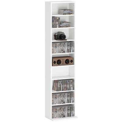 HOMCOM CD/DVD Storage Unit White