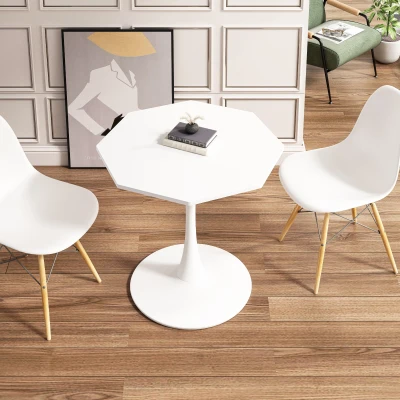 Tavolino da caffè ottagonale moderno, Bianco