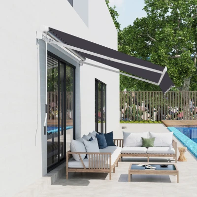 Outsunny Telo di Ricambio per Tenda a Bracci da 3.6x3 m Grigio