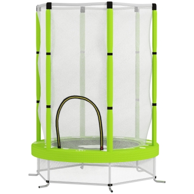 AIYAPLAY Trampoline Enfant Vert avec Filet Sécurité Int/Ext