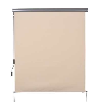 Outsunny Store Enrouleur 2,5x1,6m Aluminium Polyester Crème