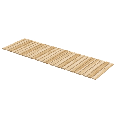 Outsunny Estrado de Ripas de Madeira Enrolável 120x38 cm Resistente às Intempéries Decoração de Jardim para Praia Festa Natural