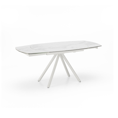 E-STYLO Tavolo allungabile con top in ceramica su vetro temperato