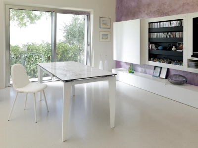 E-STYLO Tavolo allungabile con top e allunghe in ceramica