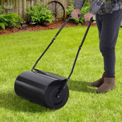 DURHAND Rolo de Jardim 38L de Aço preenchido com água ou Areia Φ32x50cm Cabo destacável