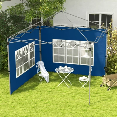 Outsunny Gazebo Side Panels Set of 2 Blue