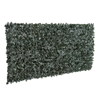 Outsunny Künstlicher Hecken Sichtschutz, UV Geschützt Sichtschutz, Grün Balkon Sichtschutz, Zaun Sichtschutzgitter mit Blättern, Hecken Zaun, WandKünstliche 300 x150 cm für Garten Hochzeit