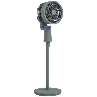 HOMCOM Pedestal Oscillating Fan Grey