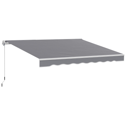 Outsunny Retractable Awning Dark Grey