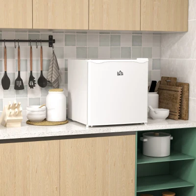 HOMCOM Mini Congélateur 35L Compact Porte Réversible Blanc