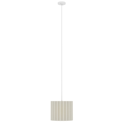 HOMCOM Linen Pendant Light, Modern Wave Ceiling Light Shade, E27 Lampshade for Living Room, Bedroom, Kitchen, Hallway, White
