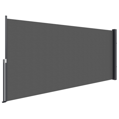 Outsunny Store Latéral Rétractable 3x1,4m Alu Polyester Gris