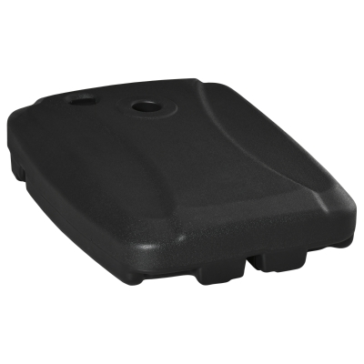Outsunny Base de Sombrilla con 2 Ruedas Rellenable de Agua 60 kg Arena 68 kg o Mixto 75 kg 80x60x17 cm Negro