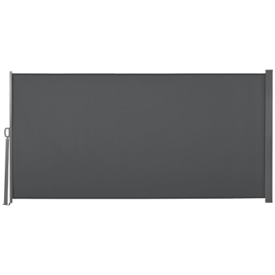 Outsunny Toldo Lateral Retráctil 300x160 cm Pantalla Enrollable Mampara de Privacidad y Protección Solar para Balcón Terraza Gris
