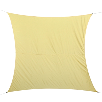 Outsunny Toldo Vela Rectangular 4x3 m Vela de Sombra para Jardín Patio Terraza Poliéster Anti UV Color Arena