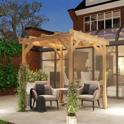 Pergola 200L x 200W x 214H cm Dark brown