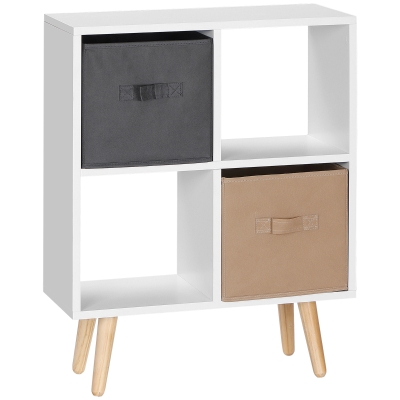 HOMCOM 4 Cube Storage Cabinet Unit 54.5x24x69.5cm