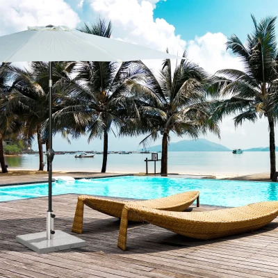 Outsunny Zonneschermstandaard zonneschermvoet parasolvoet 28 kg voor stang ∅3,4 / ∅3,8 / ∅4,8 cm
