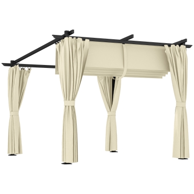 Pergola 297L x 295W x 199/230Hcm Beige