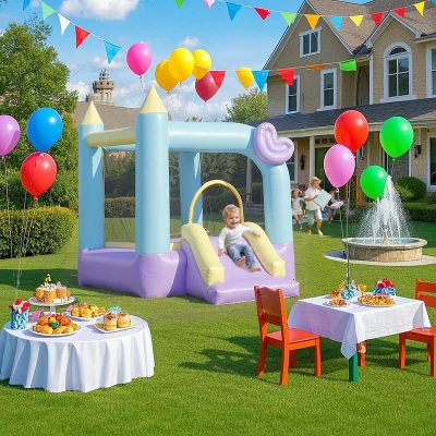 AIYAPLAY Castello Gonfiabile per Bambini 3-8 Anni con Soffiatore