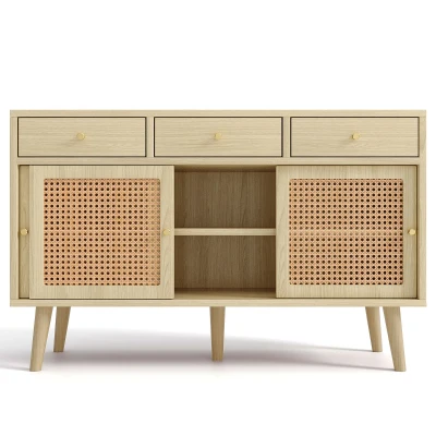 Credenza in rattan di colore naturale