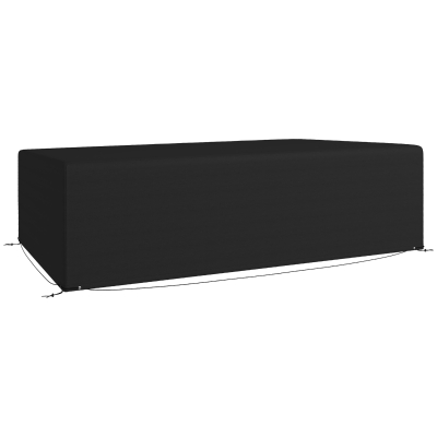 Outsunny Rattan Furniture Cover Waterproof Black 245x165x66cm