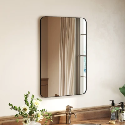 Bathroom Mirror 60W x 2.5D x 90Hcm Black