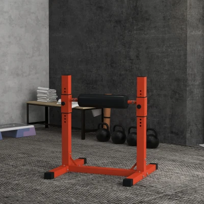 SPORTNOW Split Squat Stand 12-Level Strength Training Red