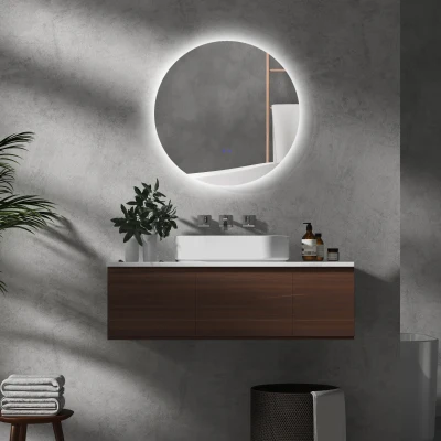 kleankin Specchiera Bagno a LED con Antiappannamento Ø70 cm