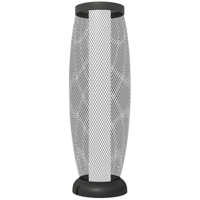 Outsunny Solar Floor Lamp Metal Wire Shade Outdoor Black